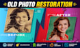 do old photo restoration and colorize damaged photos