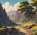 draw anime background, lofi artwork, visual novel art