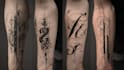 create handdrawn persian arabic calligraphy tattoo