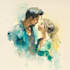 create a watercolor family portrait