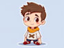 draw cute cartoon human character