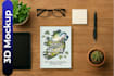 create a 3d book mockup with a suitable background