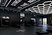 design residentiol and commercial gym with 3d render