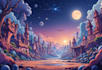 create a stunning cartoon background