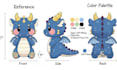 design custom plushie reference sheet animal character ych concept