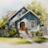 paint watercolor house portrait