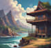 draw anime background, landscape illustrations