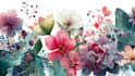 draw watercolor flowers and plants