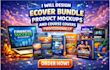 design ecover bundle, mockups and course cover professionally