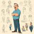 draw artistic cartoon caricatures