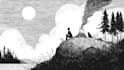 draw simple black and white illustration