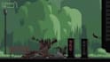 draw a pixel art game environment