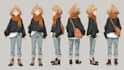 draw anime character design sheet