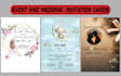 design invitation cards for wedding , birthday ,party