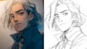 sketch characters into anime style