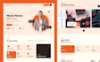 design clean modern website ui landing page ui