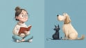 make a cute cartoon illustration