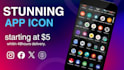 design stunning app icons for mobile app