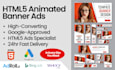 create professional animated HTML5 banner ads for google ads