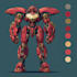 draw mecha robot character sheet design
