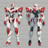 draw mecha robot character sheet design