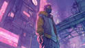 illustrate you as a cyberpunk style character