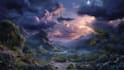 digitally paint fantasy landscape