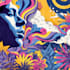create magical abstract art, psychedelic, cubism digital artist