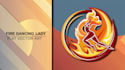 do unique fire dancing lady logo 1 day