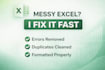 fix your messy excel spreadsheet and remove errors fast