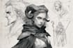 sketch fantasy character concept art