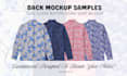 create long sleeve button down hawaiian shirt mockup