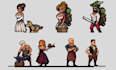 pixel art character sprite sheet 8bit 6bit pixel art scene pixel animation
