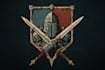draw unique medieval fantasy game, rpg, mmo game logo