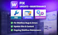 fix webflow bugs, update your site, and provide ongoing webflow maintenance