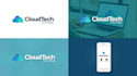 design modern startup, technology, and cyber security logo