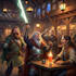 design an your dnd group party illustration