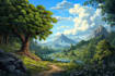design amazing fantasy landscape