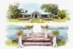 create watercolor wedding photo