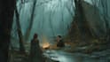 do dark fantasy art illustrations in a painterly style