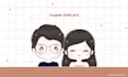 illustrate half body chibi art