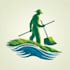 design beach landscape and lawncare logo