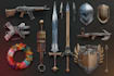 draw realistic medieval and fantasy weapons, armor and items