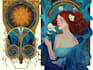 create illustrations in art nouveau style