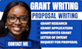 handle nonprofit grant, grant proposal, grant research, grant application