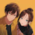 draw a cute anime couple illustration