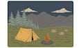 create custom camping illustration for t shirt design