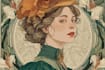 create illustrations in art nouveau style