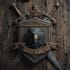 create a fantasy, rpg, medieval and rustic logo