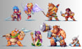 create pixel art character sprite animation 2d game asset sprite sheet rpg maker